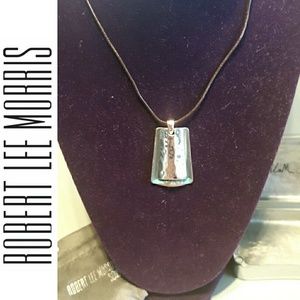 🆕 Robert Lee Morris Silver & leather charm chain